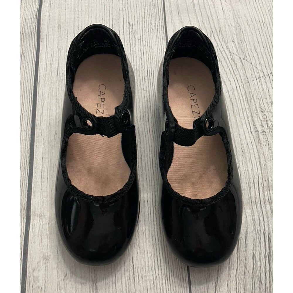Black Capezio Little Girl Toddler Tap Dance Dancing Shoes, Size 8.5 Narrow